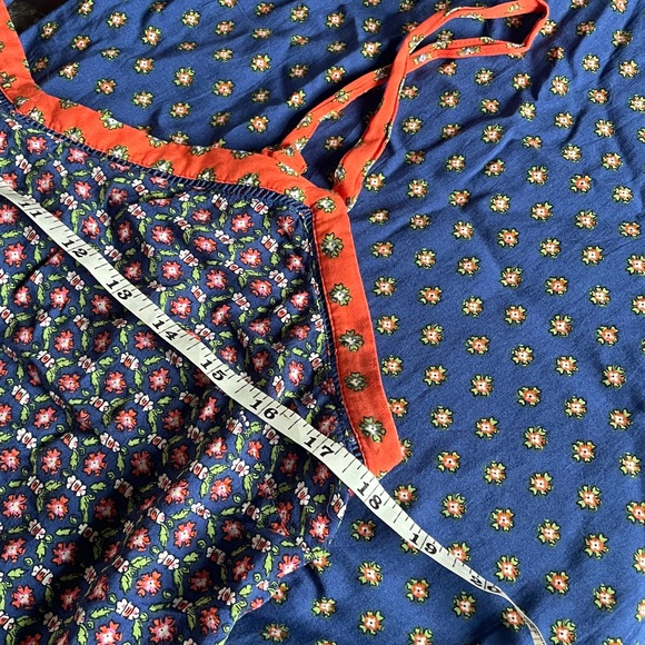 Anthropologie Blue and Red Jumpsuit - Picture 2 of 5